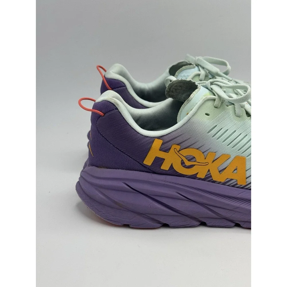 Hoka One One Rincon 3 Blue Glass Chalk Violet Running Walking Shoes Women's 10B